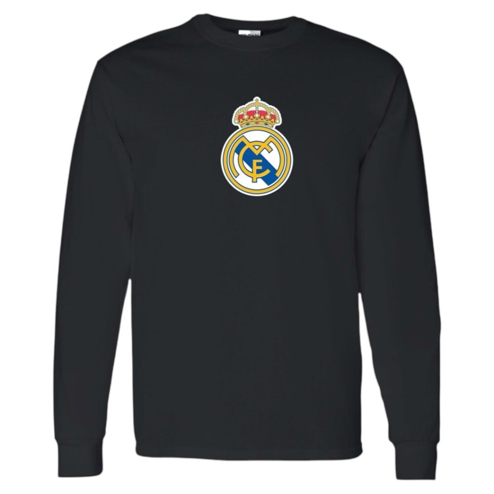 Black Long Sleeve Tee with Iconic Crest